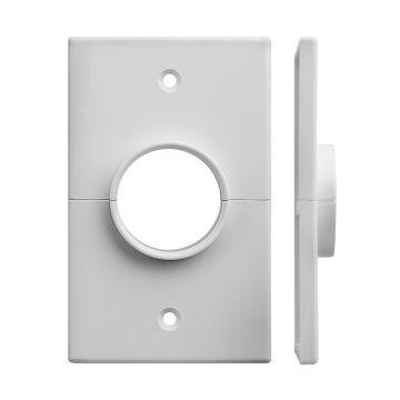 Single Gang Wall Plate With 1-3/8" Hole, White